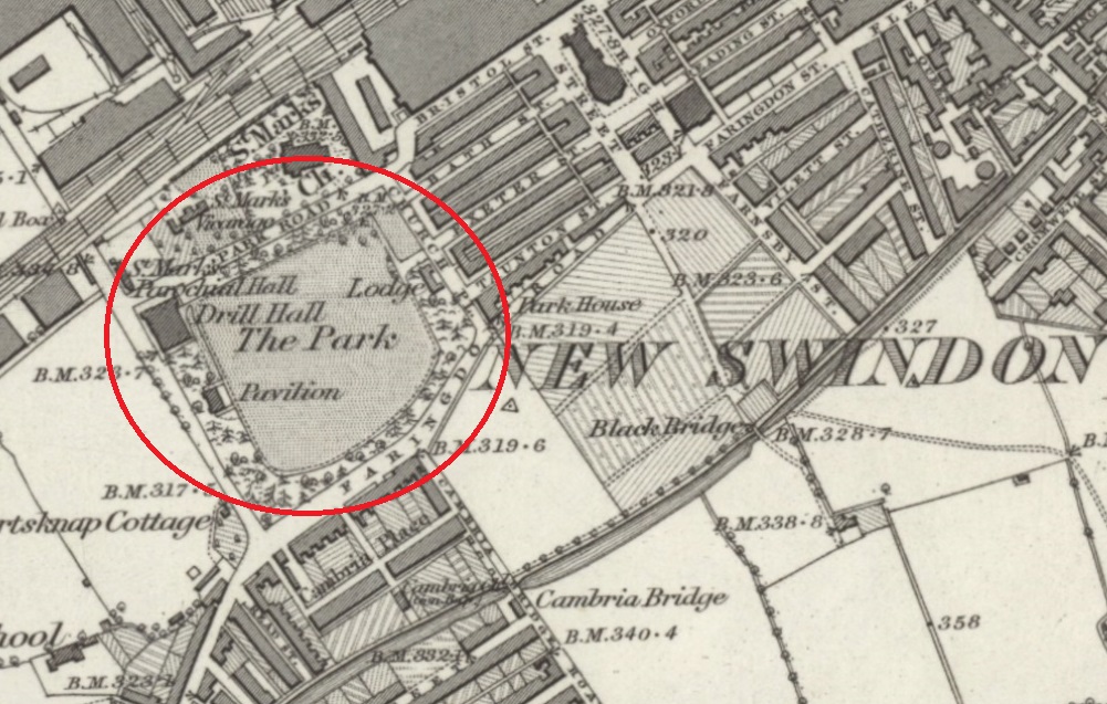 Swindon - The Park : Map credit National Library of Scotland